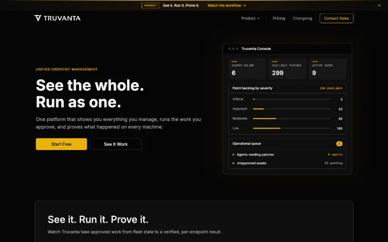 Screenshot: truvanta.com home page
